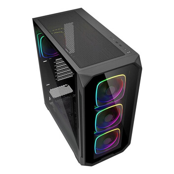 Torre PC Torre Sharkoon AK5G RGB ATX Cristal Templado 4x120mm PWM RGB USB-C Espaciosa Torre PC Torre Sharkoon AK5G RGB ATX Cristal Templado 4x120mm PWM RGB USB-C Espaciosa