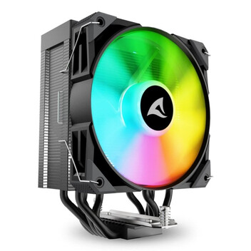 Ventilador CPU Refrigeración Aire Sharkoon Socket LGA1851 120mm A50 RGB 5 Heatpipes RGB PWM TDP 230W Ventilador CPU Refrigeración Aire Sharkoon Socket LGA1851 120mm A50 RGB 5 Heatpipes RGB PWM TDP 230W
