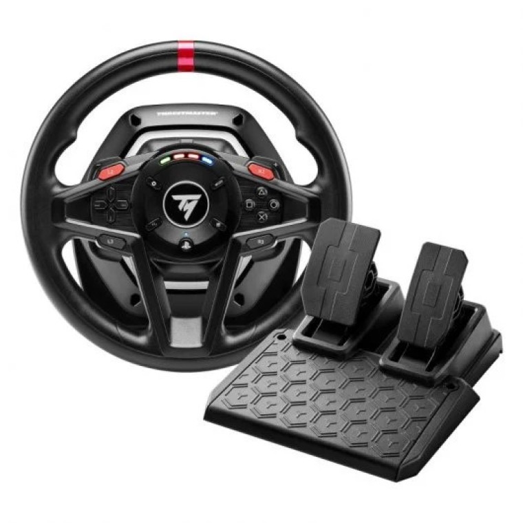 Thrustmaster T128 Volante de Carreras Force Feedback con Pedales Magnéticos PS5/PS4/PC