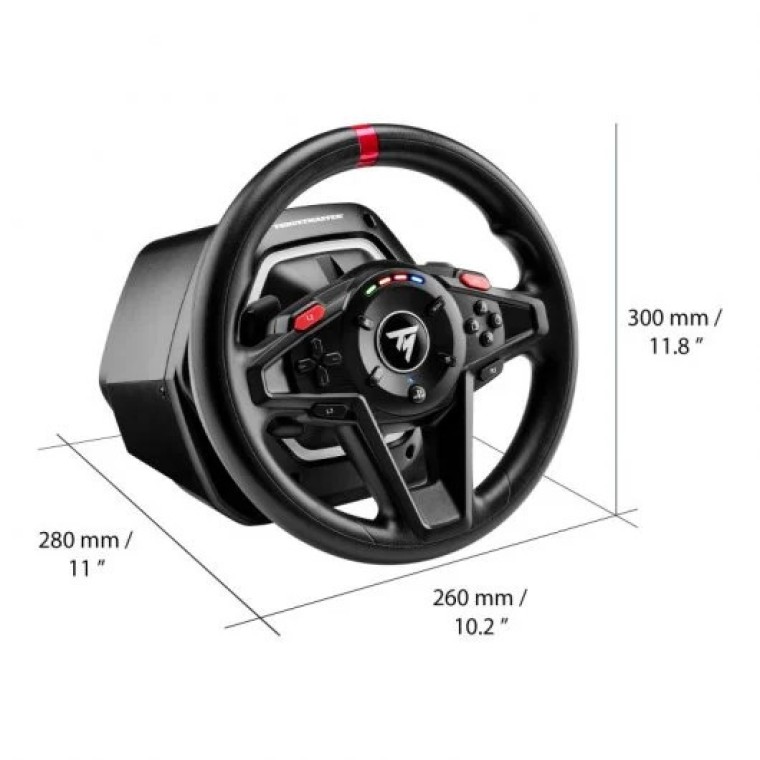 Thrustmaster T128 Volante de Carreras Force Feedback con Pedales Magnéticos PS5/PS4/PC