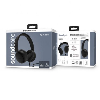 Energy Sistem Soundspire Auriculares Plegables con Cable Extraíble Negros