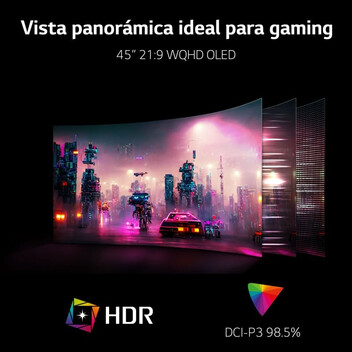 LG UltraGear 45GR95QE-B 44.5" OLED WQHD 240Hz G-Sync Compatible Curvo LG UltraGear 45GR95QE-B 44.5" OLED WQHD 240Hz G-Sync Compatible Curvo
