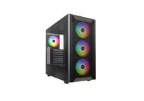 Torre PC Torre ATX Montech XR WOOD (B) Negro Midi-Tower 4x120mm RGB Ventana Lateral