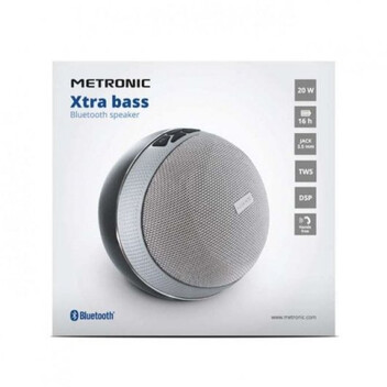 Metronic Xtra Bass Altavoz Bluetooth 20W Plata Metronic Xtra Bass Altavoz Bluetooth 20W Plata