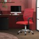 ML Design Silla de Oficina Ergonómica con Asiento Regulable Tapizado de Malla Roja