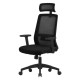 ML Design Silla de Oficina Ergonómica Giratoria Negra