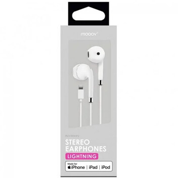 Mooov Auriculares In Ear Lightning MFI Blancos Mooov Auriculares In Ear Lightning MFI Blancos