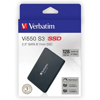 Verbatim Vi550 S3 128GB SSD 2.5" SATA 3 Verbatim Vi550 S3 128GB SSD 2.5" SATA 3