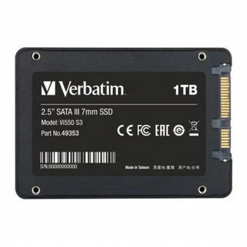 Verbatim Vi550 S3 2.5" SSD 1TB SATA 3 Verbatim Vi550 S3 2.5" SSD 1TB SATA 3