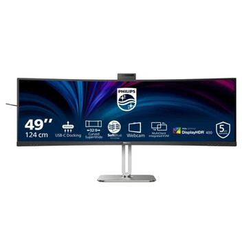 Monitor Philips 49B2U6900CH 49" Dual QHD 75Hz VA Curvo HDR400 Webcam KVM USB-C Monitor Philips 49B2U6900CH 49" Dual QHD 75Hz VA Curvo HDR400 Webcam KVM USB-C