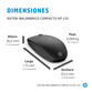 Ratón HP inalámbrico 1600 DPI compacto ambidiestro silencioso negro Ratón HP inalámbrico 1600 DPI compacto ambidiestro silencioso negro