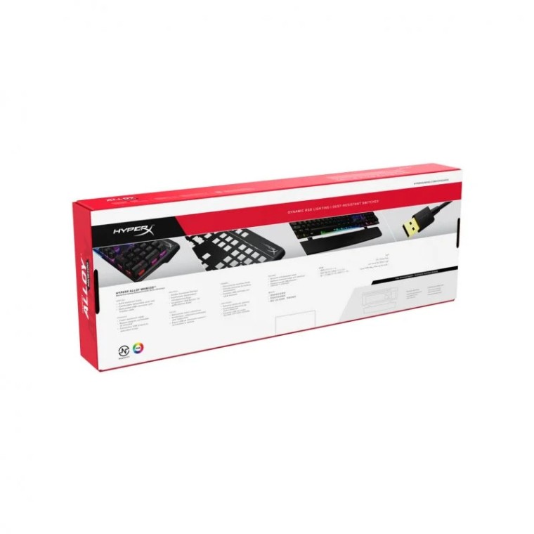 HyperX Alloy MKW100 Teclado Mecánico Gaming RGB Switch TTC Red Lineal US Layout