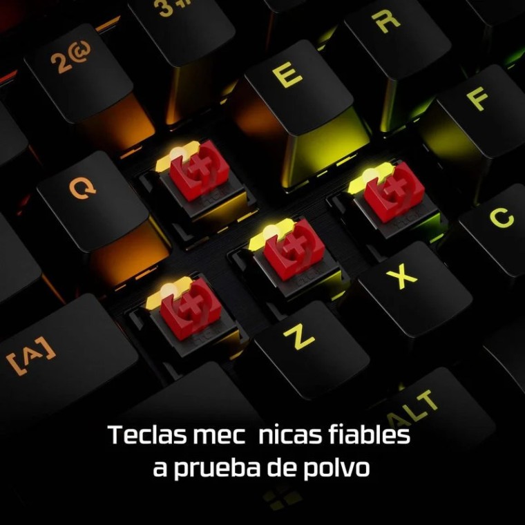 HyperX Alloy MKW100 Teclado Mecánico Gaming RGB Switch TTC Red Lineal US Layout