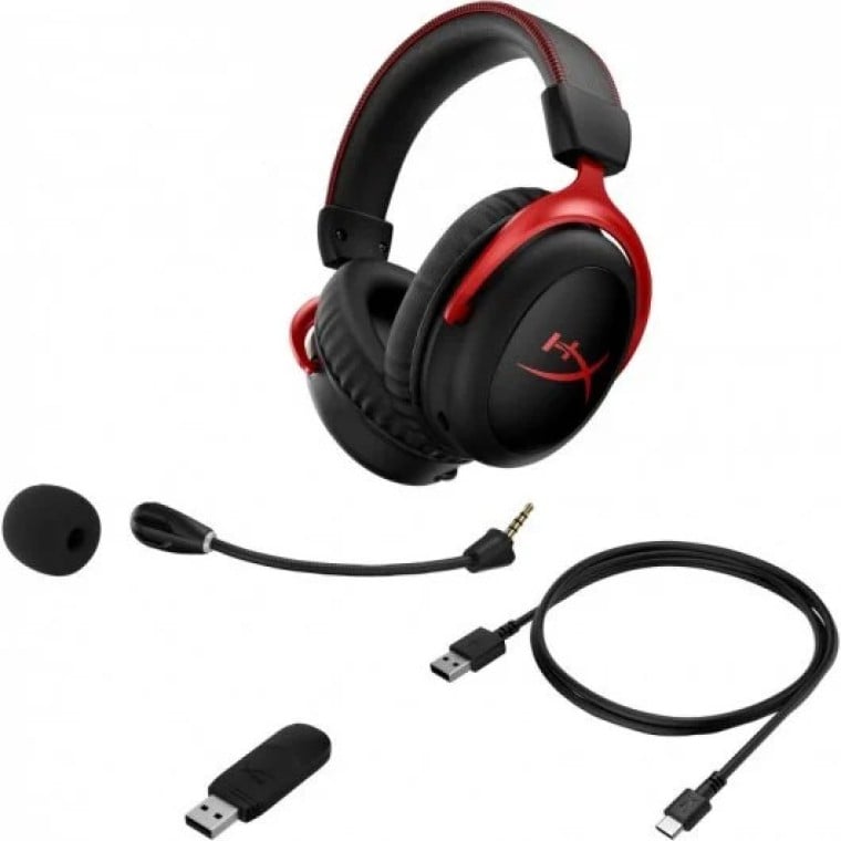 HyperX Cloud II Wireless Auriculares Gaming Inalámbricos Negro/Rojo