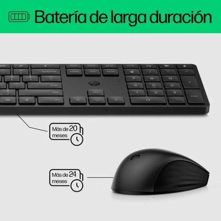 HP 650 Combo de Teclado y Ratón Inalámbrico Negro