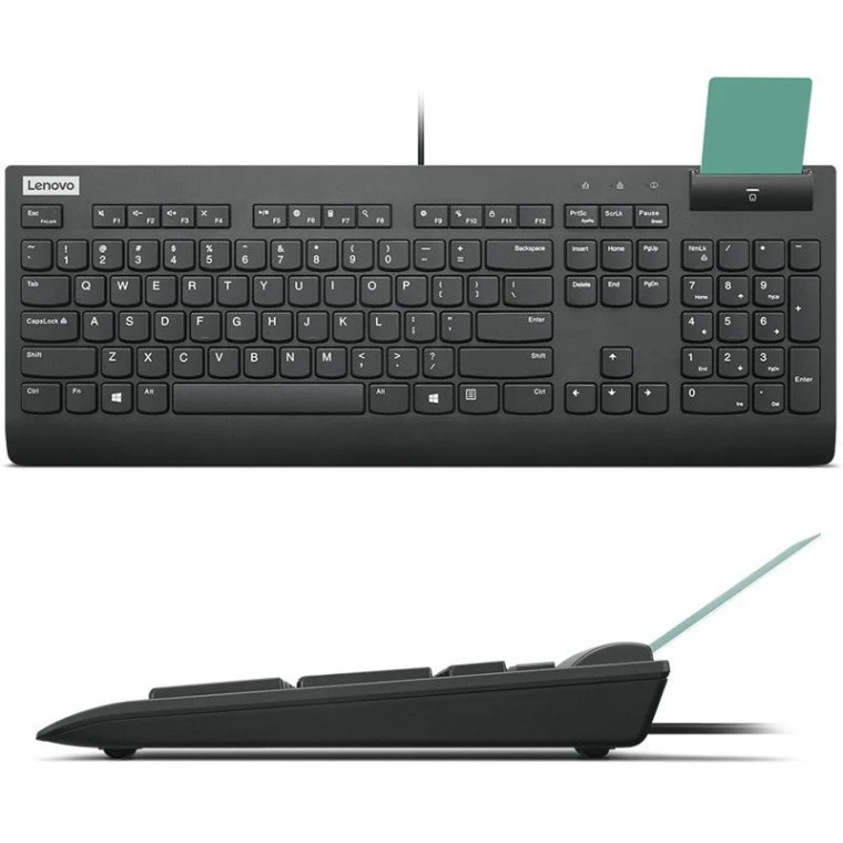 Lenovo Smartcard II Teclado con Lector de Tarjetas Inteligentes Negro