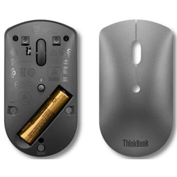 Ratón Lenovo inalámbrico Bluetooth 2400 DPI ambidiestro gris