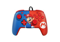 PDP Faceoff Deluxe Audio Mando con Cable Super Mario para Nintendo Switch