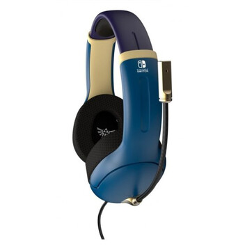 PDP Airlite Hyrule Blue Zelda Auriculares Gaming con Cable para Nintendo Switch Azules
