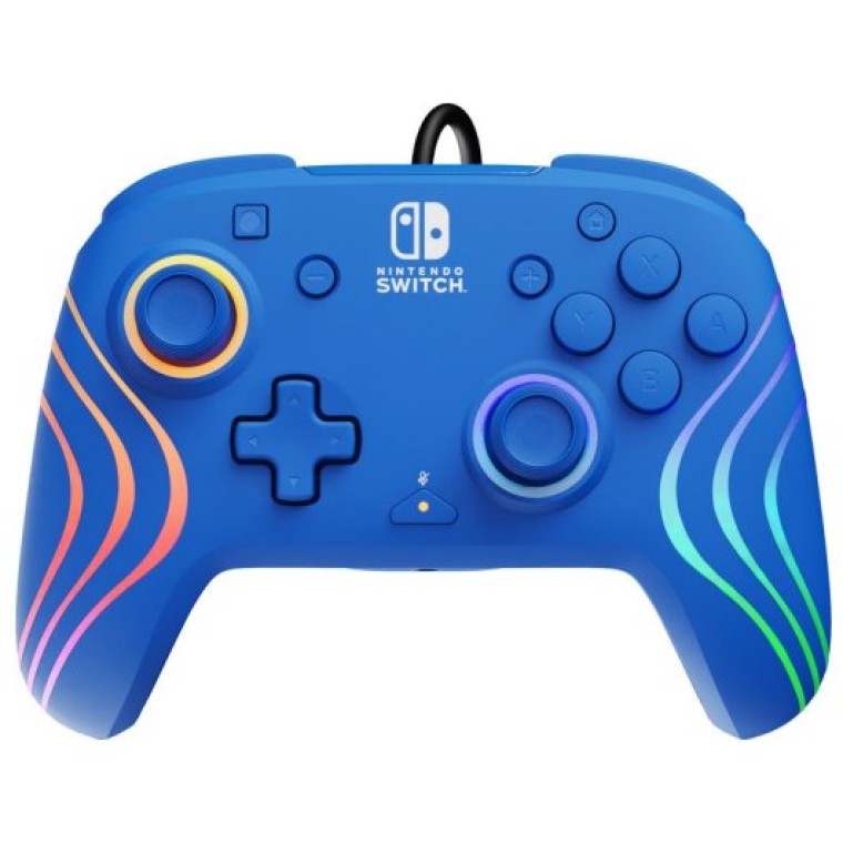 PDP Afterglow Wave Mando con Cable Azul para Nintendo Switch/OLED