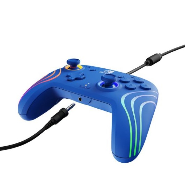 PDP Afterglow Wave Mando con Cable Azul para Nintendo Switch/OLED