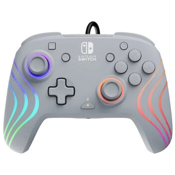 PDP Afterglow Wave Mando con Cable Gris para Nintendo Switch/OLED PDP Afterglow Wave Mando con Cable Gris para Nintendo Switch/OLED