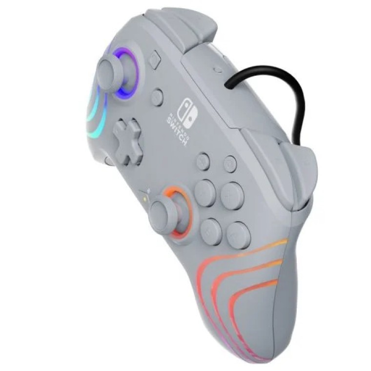 PDP Afterglow Wave Mando con Cable Gris para Nintendo Switch/OLED