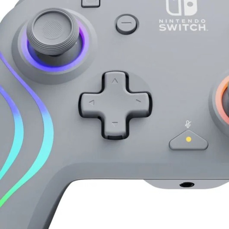 PDP Afterglow Wave Mando con Cable Gris para Nintendo Switch/OLED