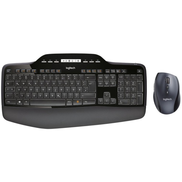 Logitech MK710 Combo Inalámbrico Teclado QWERTZ (SUI) + Ratón Negro