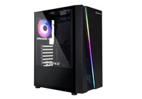 UNYKAch Glayze Caja PC ATX Negra RGB Cristal Templado USB 3.0