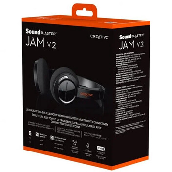 Creative Sound Blaster JAM V2 Auriculares Inalámbricos Bluetooth Negros Creative Sound Blaster JAM V2 Auriculares Inalámbricos Bluetooth Negros