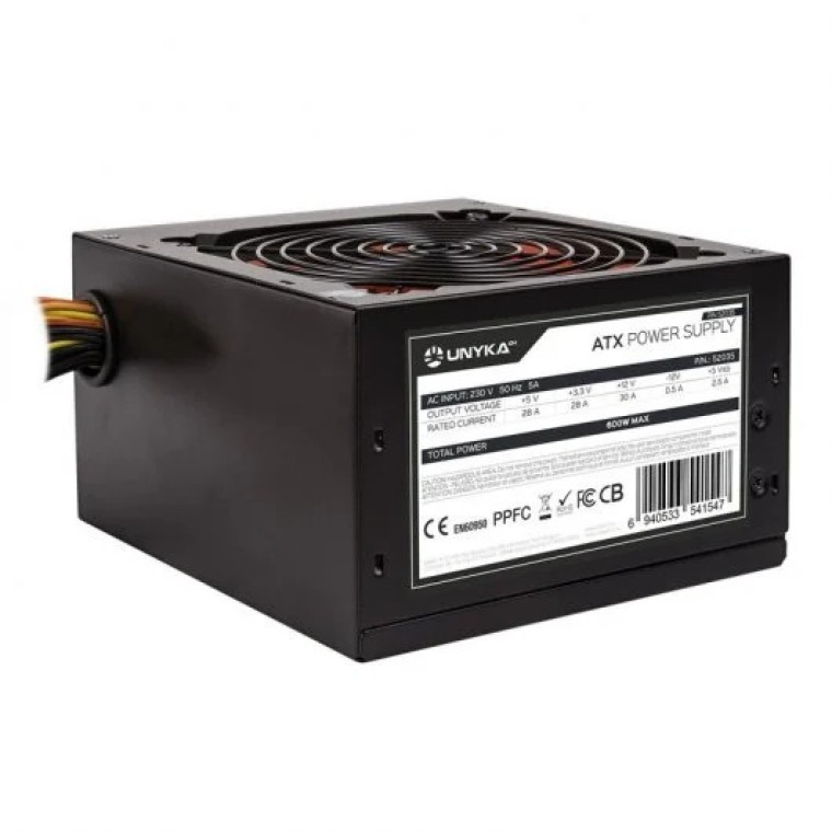 UNYKAch Fuente de Alimentación ATX 600W