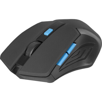 Ratón Defender ACCURA MM-275 inalámbrico 1600 DPI negro azul 6 botones ergonómico