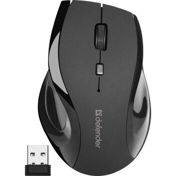 Ratón Defender ACCURA MM-295 inalámbrico 1600 DPI negro 6 botones ergonómico