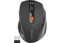 Ratón Defender ULTRA MM-315 Inalámbrico RF 1600DPI Negro 6 Botones Ergonómico