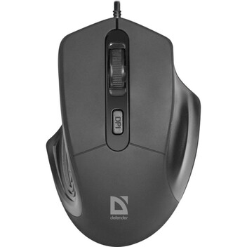 Ratón Defender Datum MB-347 USB 1600 DPI Negro ergonómico