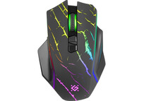 Ratón Defender URAN GM-503 Inalámbrico RF 3200 DPI Negro RGB 8 Botones Gaming