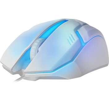 Ratón Defender Cyber MB-560L USB 1200DPI Blanco Iluminación Multicolor Ratón Defender Cyber MB-560L USB 1200DPI Blanco Iluminación Multicolor