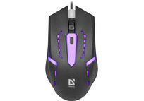 Ratón Defender FLASH MB-600L USB 1200 DPI Negro RGB Ambidiestro Gaming