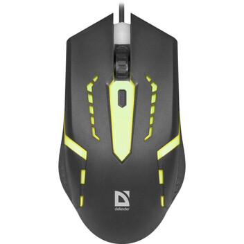 Ratón Defender FLASH MB-600L USB 1200 DPI Negro RGB Ambidiestro Gaming