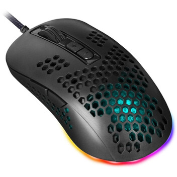 Ratón Defender SHEPARD GM-620L USB 12800 DPI Negro RGB 7 Botones Gaming Ratón Defender SHEPARD GM-620L USB 12800 DPI Negro RGB 7 Botones Gaming
