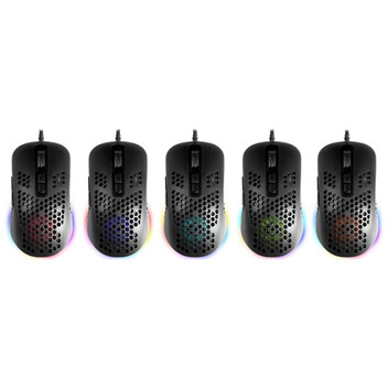 Ratón Defender SHEPARD GM-620L USB 12800 DPI Negro RGB 7 Botones Gaming Ratón Defender SHEPARD GM-620L USB 12800 DPI Negro RGB 7 Botones Gaming