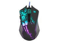 Ratón Defender SIN'SISTER GM-933 USB 7200DPI Negro RGB 6 Botones Alfombrilla