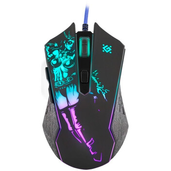 Ratón Defender SIN'SISTER GM-933 USB 7200DPI Negro RGB 6 Botones Alfombrilla
