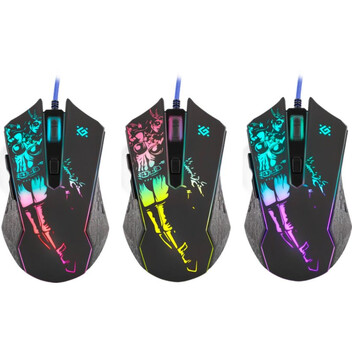 Ratón Defender SIN'SISTER GM-933 USB 7200DPI Negro RGB 6 Botones Alfombrilla