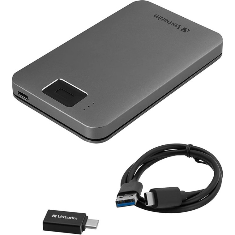 Verbatim Executive Fingerprint Secure 1TB USB-C Plata