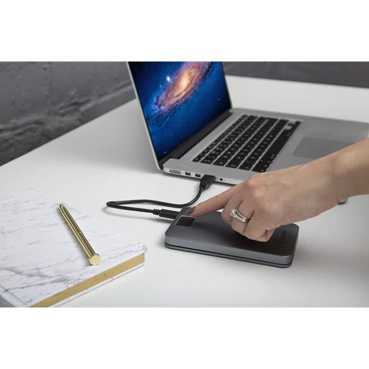 Verbatim Executive Fingerprint Secure 1TB USB-C Plata