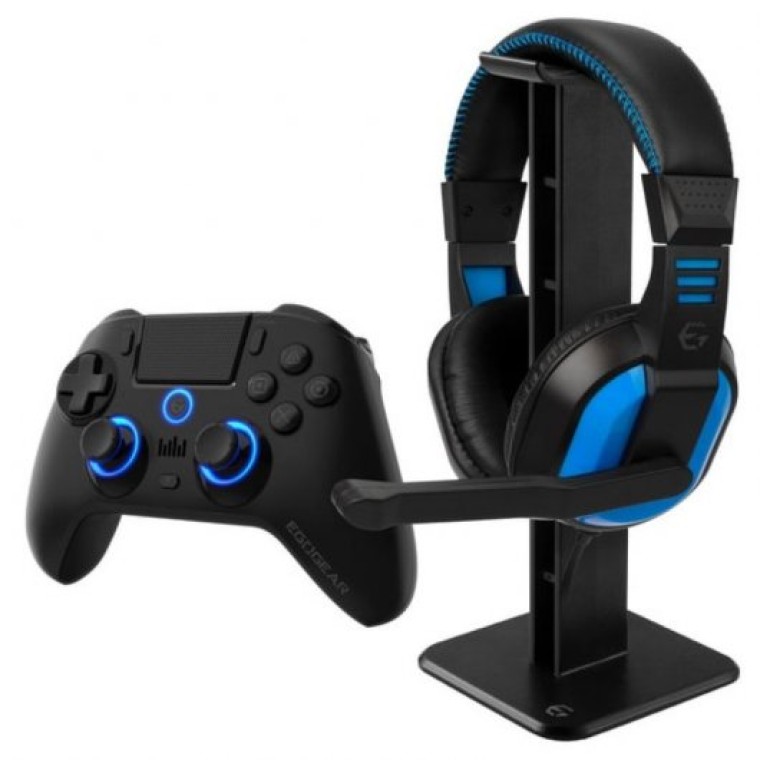 Egogear EG SBP30 Essential Pack Auriculares + Gamepad Inalámbrico + Soporte Auriculares