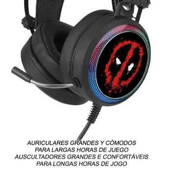 Marvel Auriculares Gaming 7.1 Licencia Oficial Deadpool 001 Marvel Auriculares Gaming 7.1 Licencia Oficial Deadpool 001