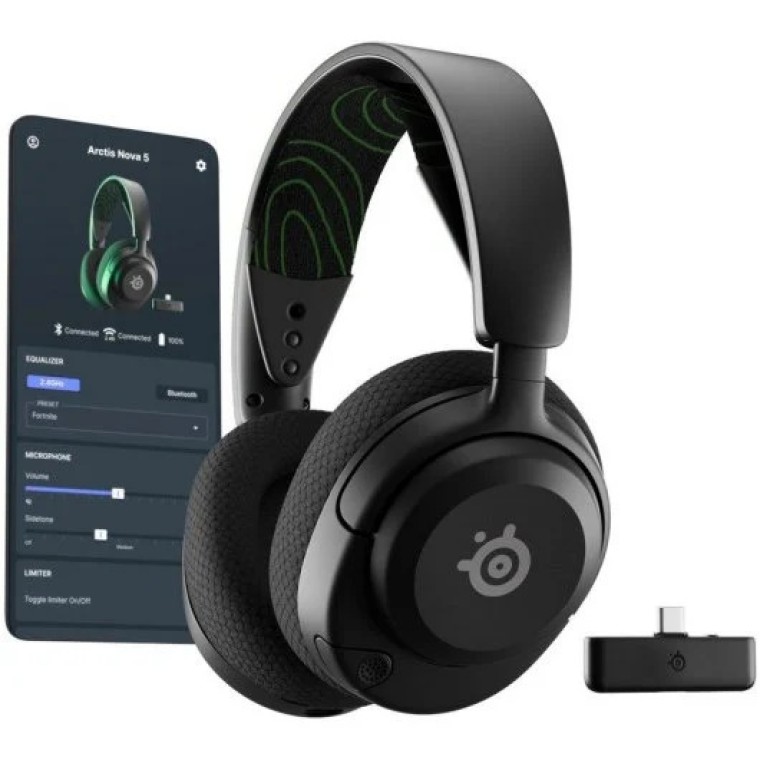 Steelseries Arctis Nova 5X Auriculares Gaming Inalámbricos Negros Diseñados para Xbox